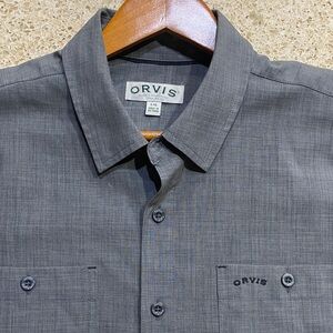 Orvis Men's Charcoal Button Down Shirt